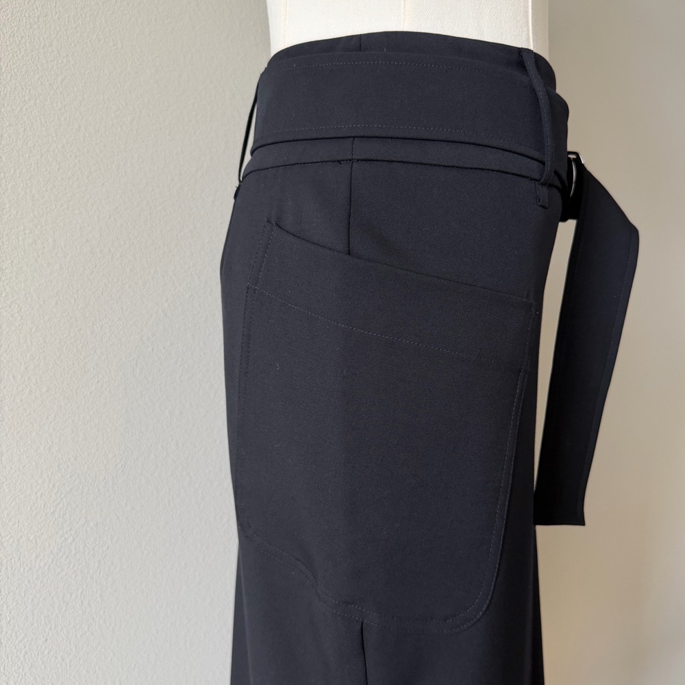 MaxMara Luxe Virgin Wool Fox Wrap Black Pencil Skirt-Made in Italy - 10(M) - Picture 4 of 14